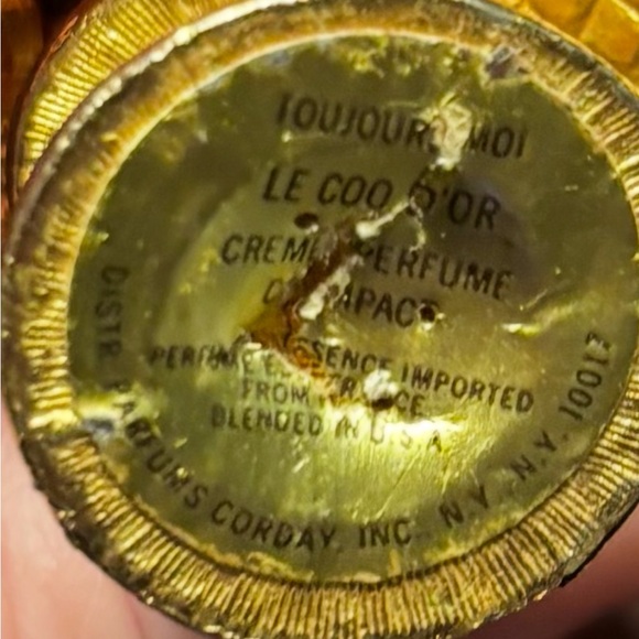 Vintage Gold Bird Figurine Crème Perfume  Holder - Picture 9 of 10